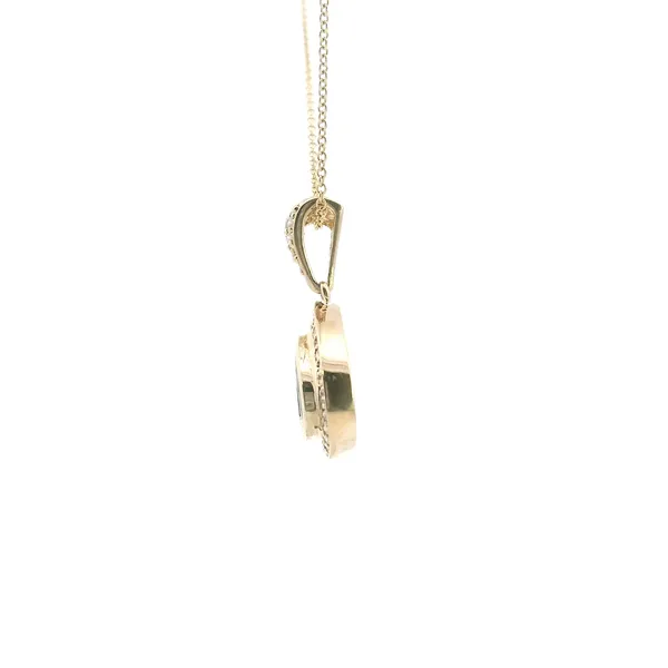 Estate 14KY Sapphire and Diamond Pear Shaped Pendant Image 4 Kiefer Jewelers Lutz, FL