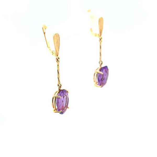 15K Estate Amethyst Drop Earrings Image 2 Kiefer Jewelers Lutz, FL