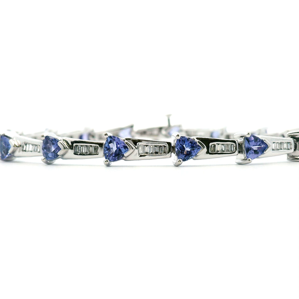 Estate 14KW Tanzanite and Diamond Bracelet Kiefer Jewelers Lutz, FL