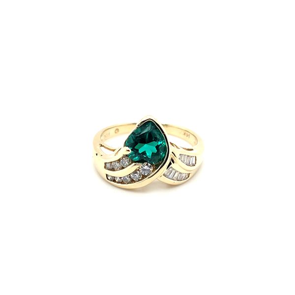 14K Estate LG Emerald and Diamond Ring Kiefer Jewelers Lutz, FL
