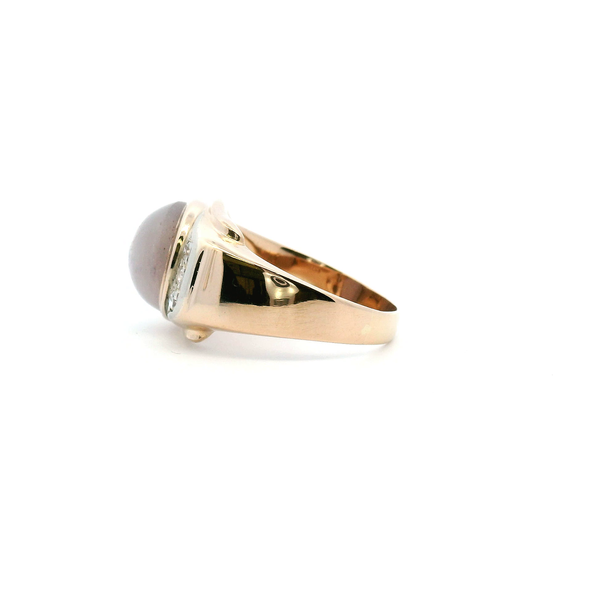 Estate 14KY Created Start Sapphire and Diamond Ring Image 4 Kiefer Jewelers Lutz, FL