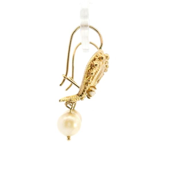 Estate 14KY Vintage Style Pearl Drop Earrings Image 5 Kiefer Jewelers Lutz, FL