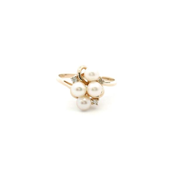 Estate 14KY Pearl and Diamond Ring Kiefer Jewelers Lutz, FL