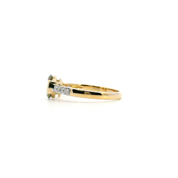 Estate 14KY Oval Topaz and Diamond Ring Image 4 Kiefer Jewelers Lutz, FL