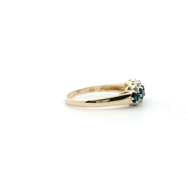 Estate 14KY Sapphire and Diamond Fashion Band Image 3 Kiefer Jewelers Lutz, FL