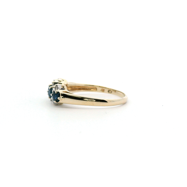 Estate 14KY Sapphire and Diamond Fashion Band Image 4 Kiefer Jewelers Lutz, FL