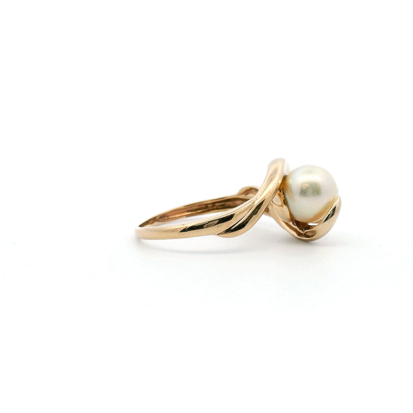 Estate 14KY Pearl Swirl Ring Image 3 Kiefer Jewelers Lutz, FL