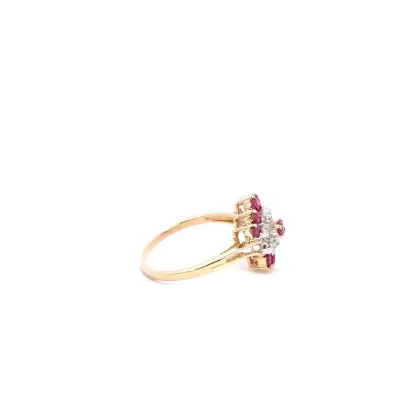 Estate Ruby Cluster Ring Image 3 Kiefer Jewelers Lutz, FL