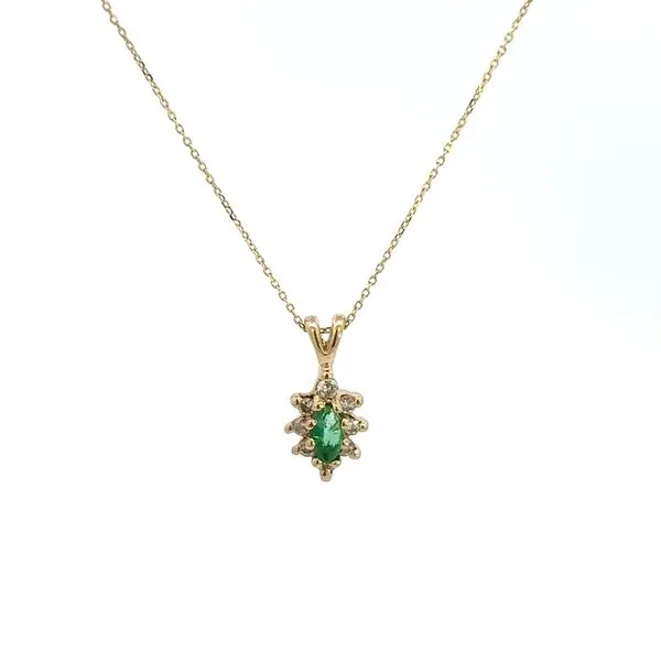 Estate 14KY Emerald & Diamond Pendant Kiefer Jewelers Lutz, FL