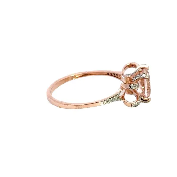 Estate 10KR Morganite Bow Tie Ring Image 2 Kiefer Jewelers Lutz, FL