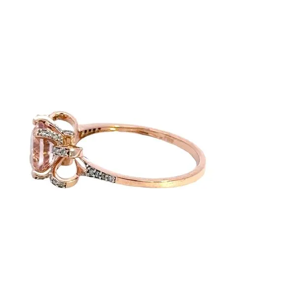 Estate 10KR Morganite Bow Tie Ring Image 3 Kiefer Jewelers Lutz, FL