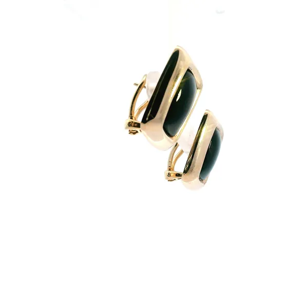 Estate 14KY Squared Black Onyx Earrings Image 3 Kiefer Jewelers Lutz, FL