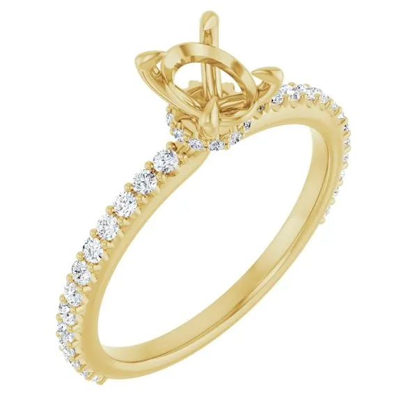 14k yellow gold natural diamond semi set ring mounting Image 2 Lake Saint Louis Jewelers Lake Saint Louis, MO