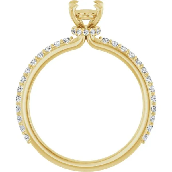 14k yellow gold natural diamond semi set ring mounting Image 3 Lake Saint Louis Jewelers Lake Saint Louis, MO