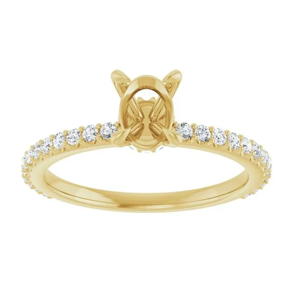 14k yellow gold natural diamond semi set ring mounting Lake Saint Louis Jewelers Lake Saint Louis, MO