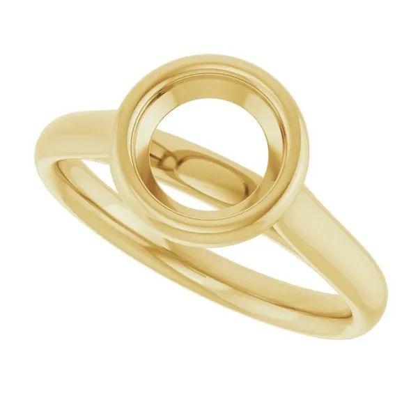 14k yellow gold solitaire bezel ring mounting Image 3 Lake Saint Louis Jewelers Lake Saint Louis, MO