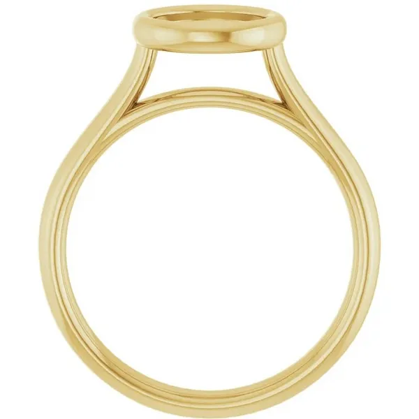 14k yellow gold solitaire bezel ring mounting Image 5 Lake Saint Louis Jewelers Lake Saint Louis, MO