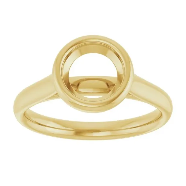 14k yellow gold solitaire bezel ring mounting Lake Saint Louis Jewelers Lake Saint Louis, MO