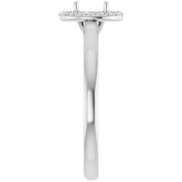 14k white gold natural diamond oval semi set ring mounting Image 4 Lake Saint Louis Jewelers Lake Saint Louis, MO
