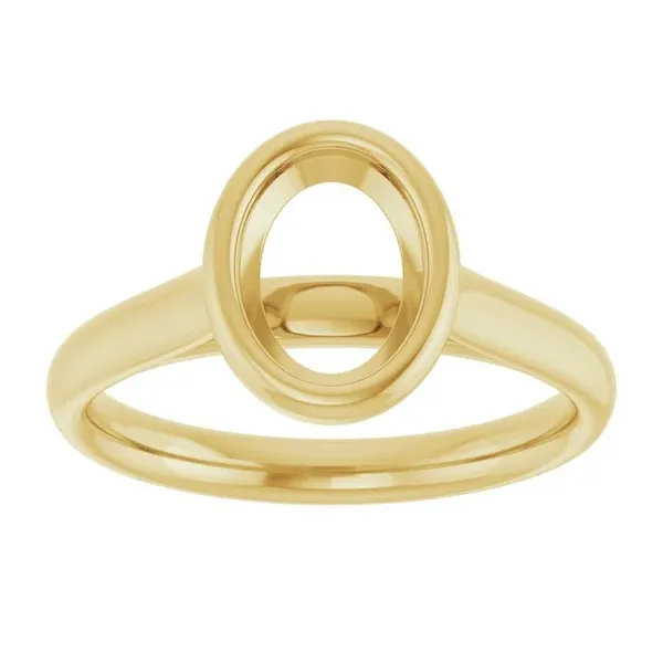 14k yellow gold oval bezel solitaire ring mounting Lake Saint Louis Jewelers Lake Saint Louis, MO