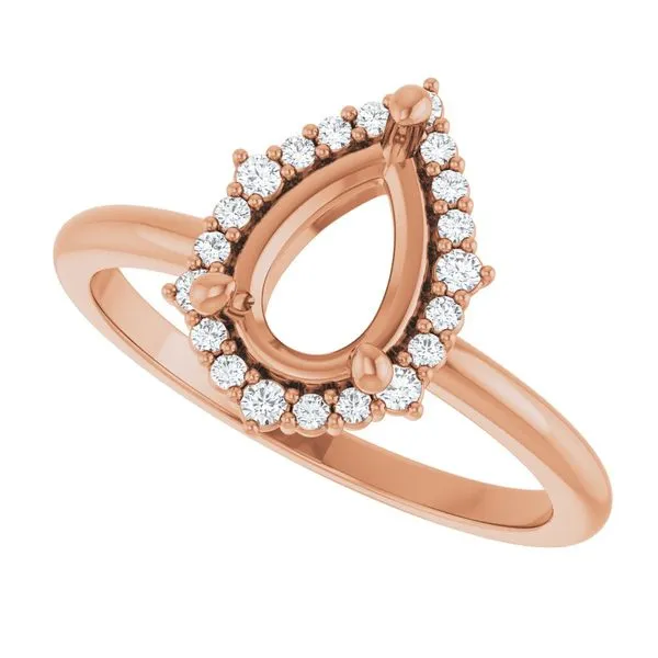 14k rose gold natural diamond halo ring mounting Image 2 Lake Saint Louis Jewelers Lake Saint Louis, MO