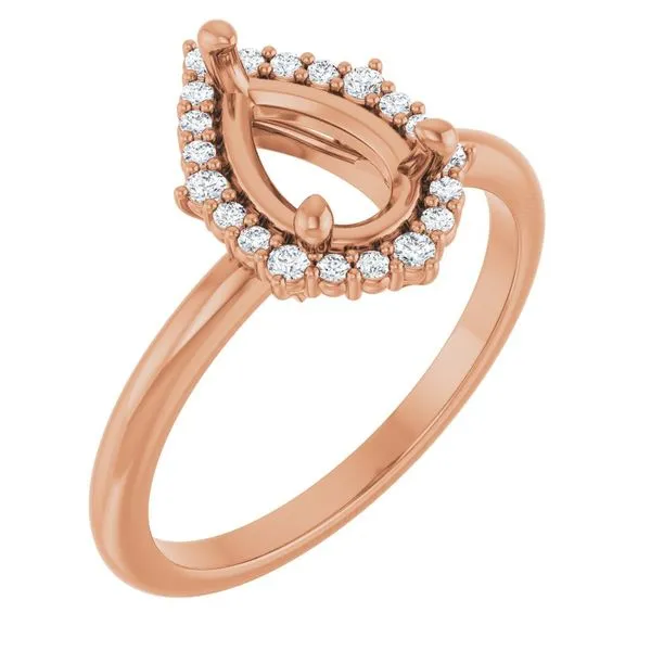 14k rose gold natural diamond halo ring mounting Image 3 Lake Saint Louis Jewelers Lake Saint Louis, MO