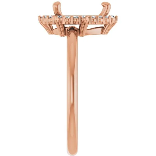 14k rose gold natural diamond halo ring mounting Image 4 Lake Saint Louis Jewelers Lake Saint Louis, MO