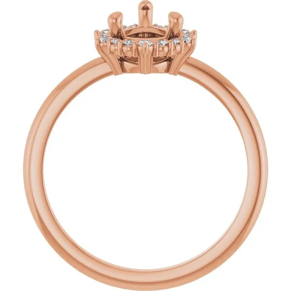 14k rose gold natural diamond halo ring mounting Image 5 Lake Saint Louis Jewelers Lake Saint Louis, MO