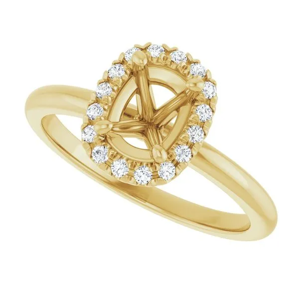 14k yellow gold natural diamond halo ring mounting Image 2 Lake Saint Louis Jewelers Lake Saint Louis, MO