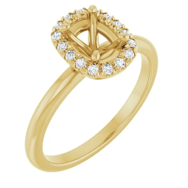 14k yellow gold natural diamond halo ring mounting Image 3 Lake Saint Louis Jewelers Lake Saint Louis, MO