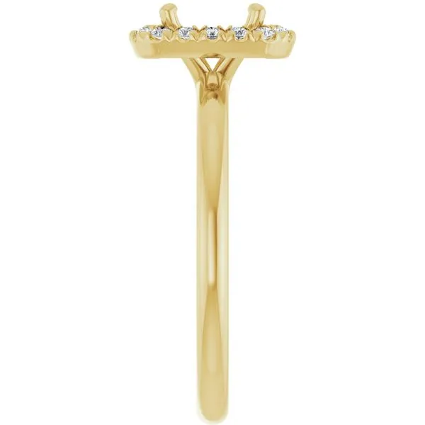 14k yellow gold natural diamond halo ring mounting Image 4 Lake Saint Louis Jewelers Lake Saint Louis, MO