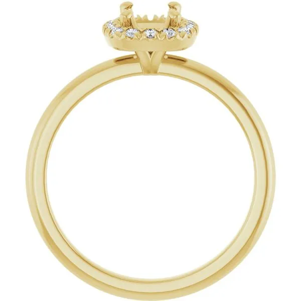 14k yellow gold natural diamond halo ring mounting Image 5 Lake Saint Louis Jewelers Lake Saint Louis, MO