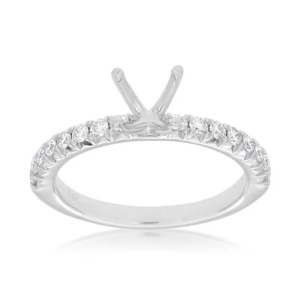 14k white gold natural diamond semi set ring mounting Lake Saint Louis Jewelers Lake Saint Louis, MO