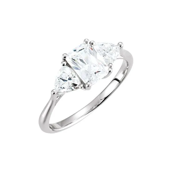 14k white gold natural diamond semi set ring mounting Lake Saint Louis Jewelers Lake Saint Louis, MO