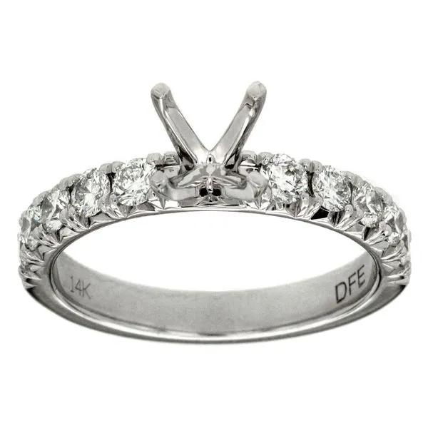 14k white gold natural diamond semi set ring mounting Lake Saint Louis Jewelers Lake Saint Louis, MO