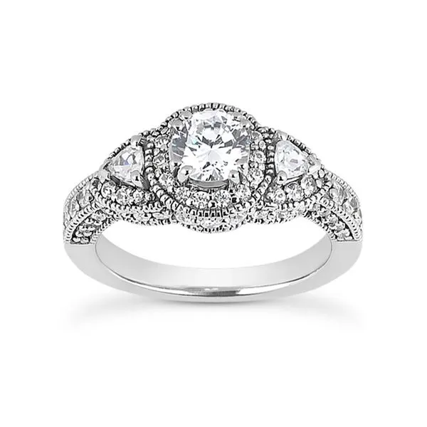 14K white gold natural diamond engagement ring mounting Lake Saint Louis Jewelers Lake Saint Louis, MO