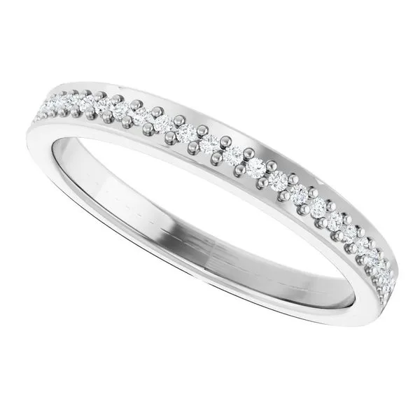 14k white gold natural diamond band Image 2 Lake Saint Louis Jewelers Lake Saint Louis, MO