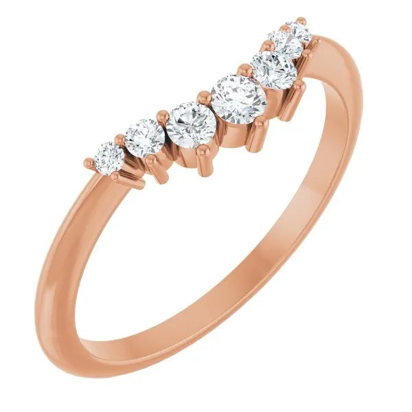 14k rose gold natural diamond contour band Image 4 Lake Saint Louis Jewelers Lake Saint Louis, MO