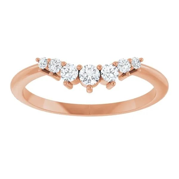 14k rose gold natural diamond contour band Lake Saint Louis Jewelers Lake Saint Louis, MO