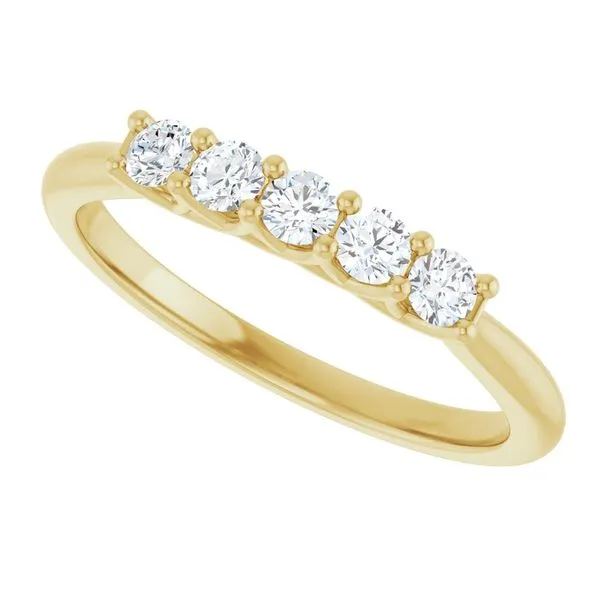 14k yellow gold natural diamond band Image 2 Lake Saint Louis Jewelers Lake Saint Louis, MO