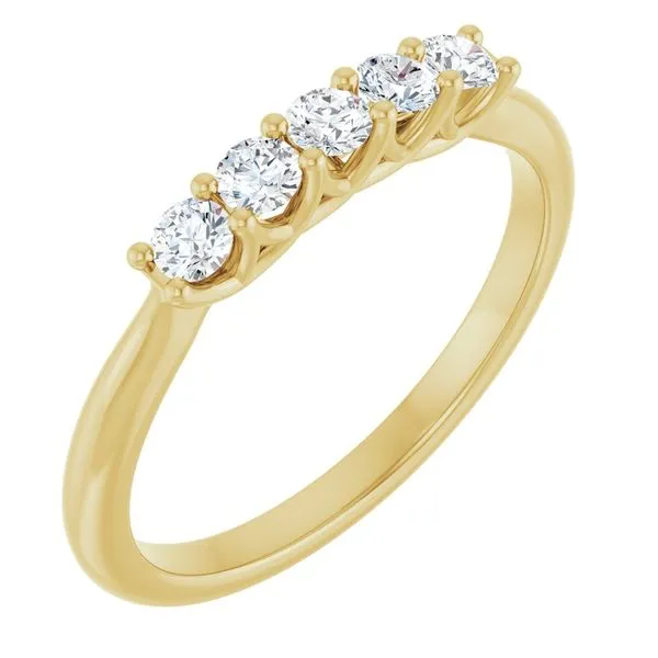 14k yellow gold natural diamond band Image 3 Lake Saint Louis Jewelers Lake Saint Louis, MO
