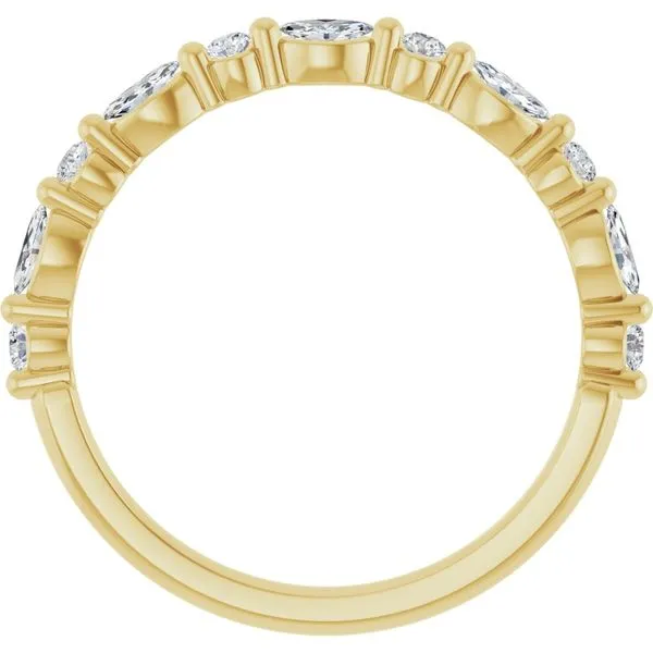 14k yellow gold natural diamond band Image 5 Lake Saint Louis Jewelers Lake Saint Louis, MO