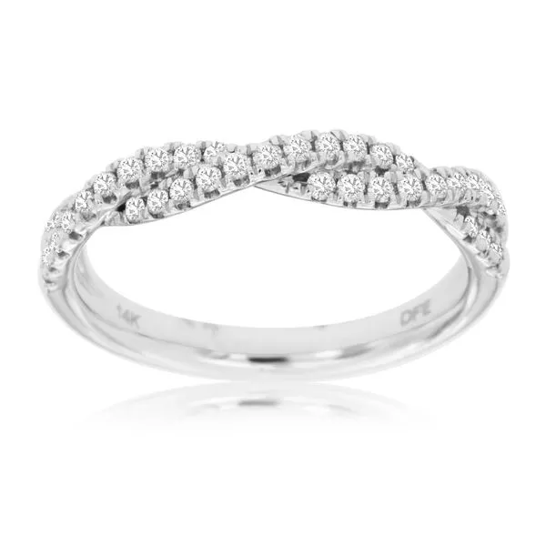 14K white gold natural diamond twist ring Lake Saint Louis Jewelers Lake Saint Louis, MO