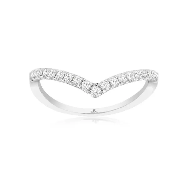 14k white gold naturald diamond curved V band Lake Saint Louis Jewelers Lake Saint Louis, MO