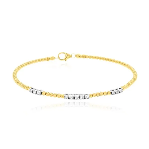 14K yellow and white gold natural diamond bracelet Lake Saint Louis Jewelers Lake Saint Louis, MO