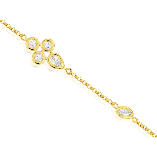 14K Yellow Gold Natural Diamond Bracelet Lake Saint Louis Jewelers Lake Saint Louis, MO