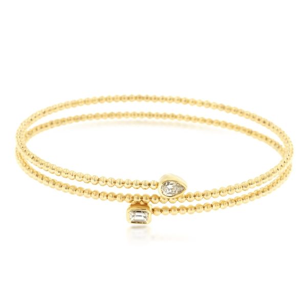 14K Yellow Gold Natural Diamond Flex Bracelet Lake Saint Louis Jewelers Lake Saint Louis, MO