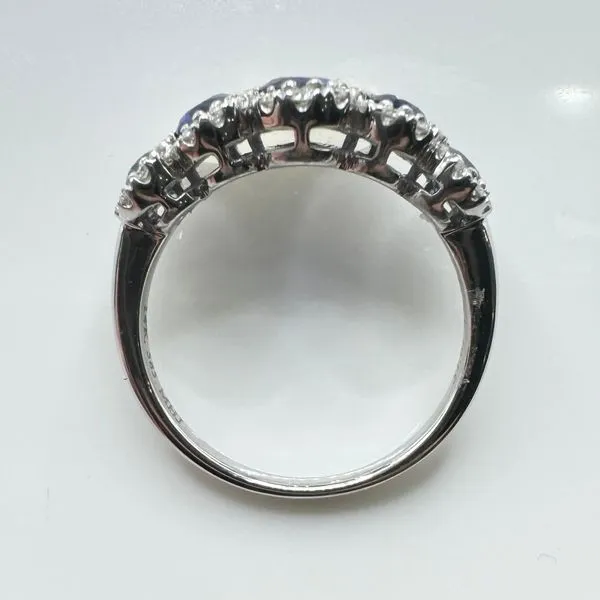 14K white gold natural sapphire and diamond ring Image 3 Lake Saint Louis Jewelers Lake Saint Louis, MO