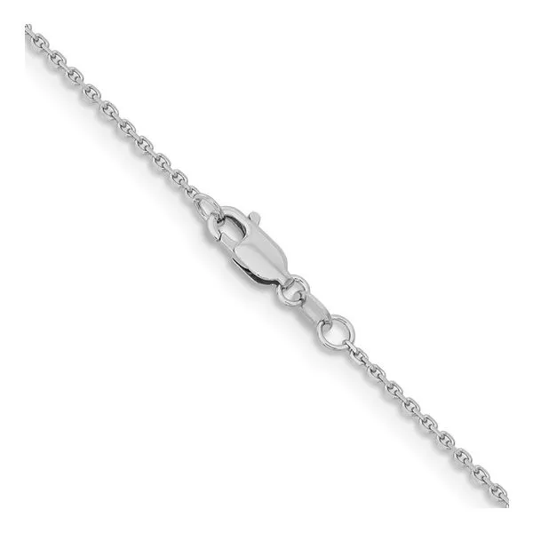 14k white gold diamond cut cable chain Image 2 Lake Saint Louis Jewelers Lake Saint Louis, MO