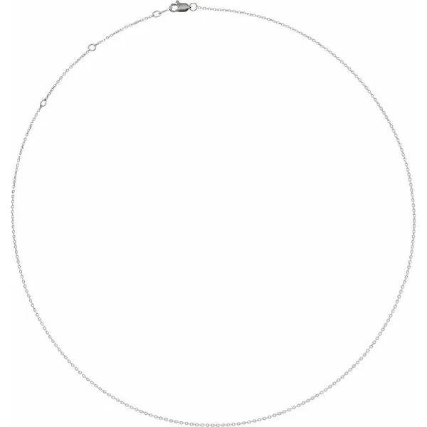 Sterling silver diamond cut cable chain. Image 2 Lake Saint Louis Jewelers Lake Saint Louis, MO